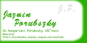 jazmin porubszky business card